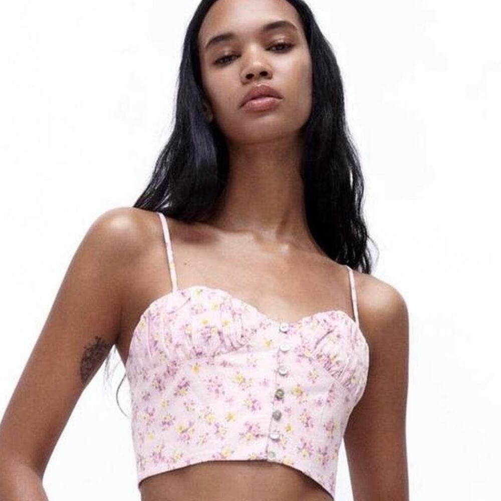 Zara Women’s Bustier Crop Top Size Small NWT
